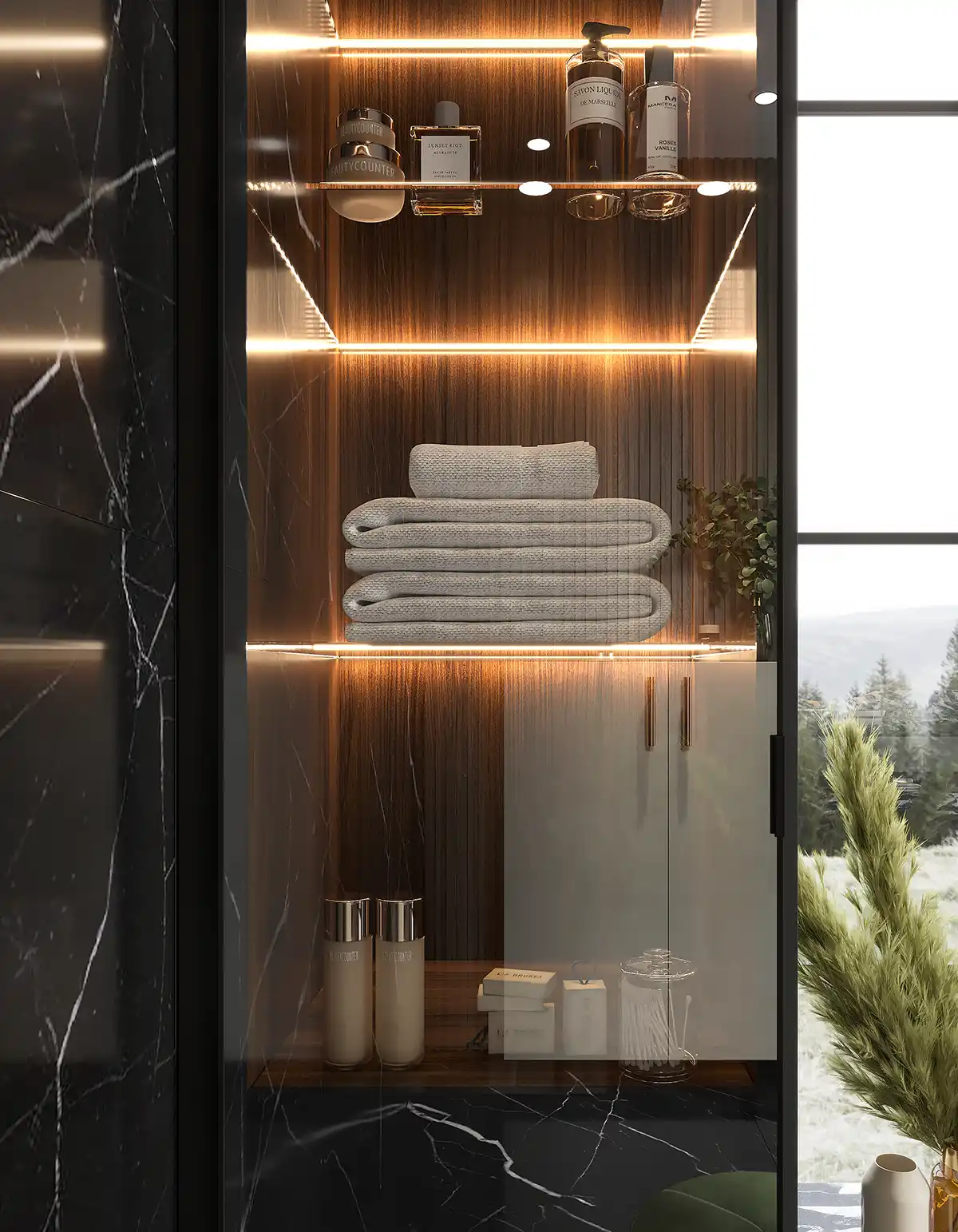 bathroom modern cabinets