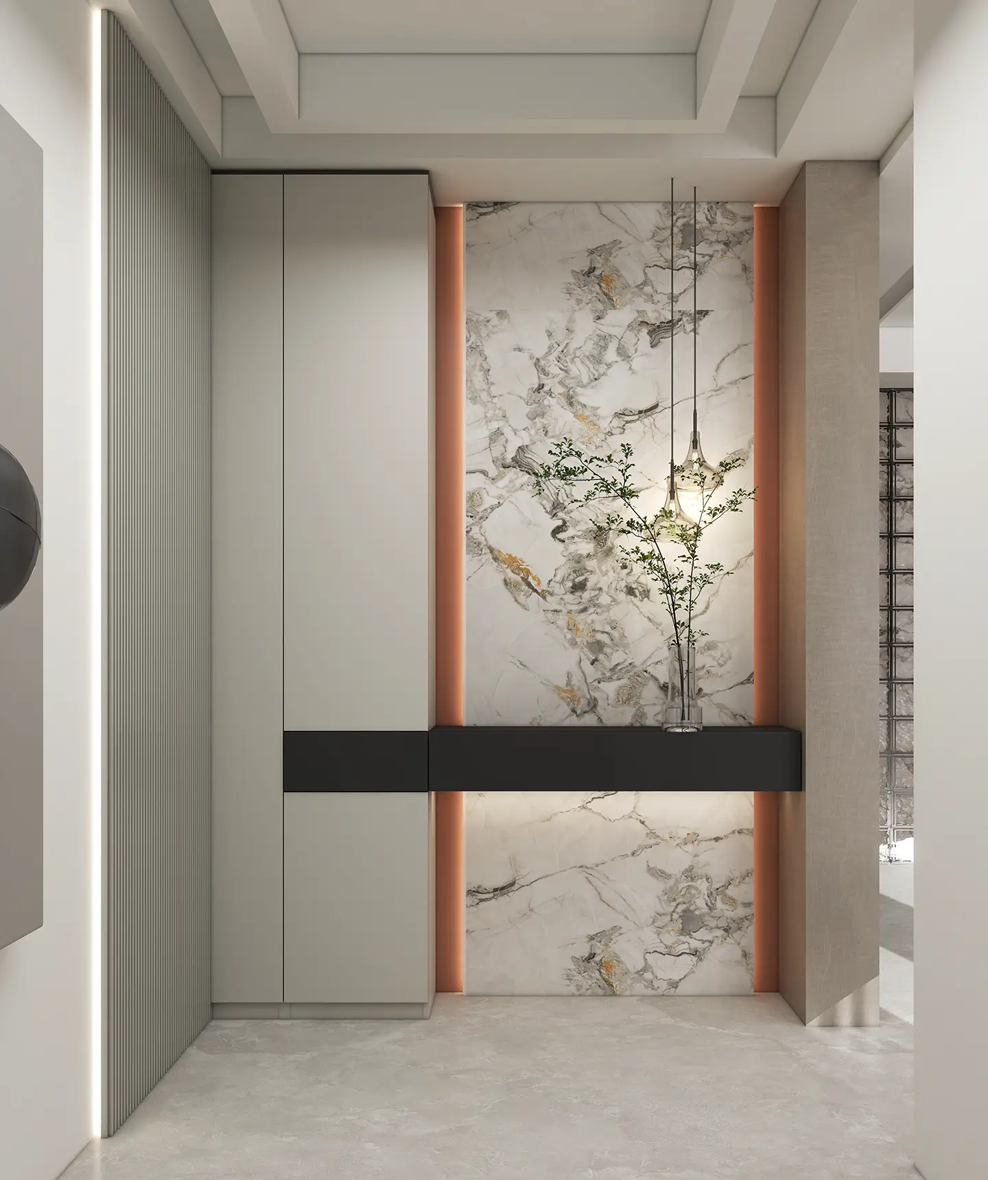 fitted hallway storage cabinets