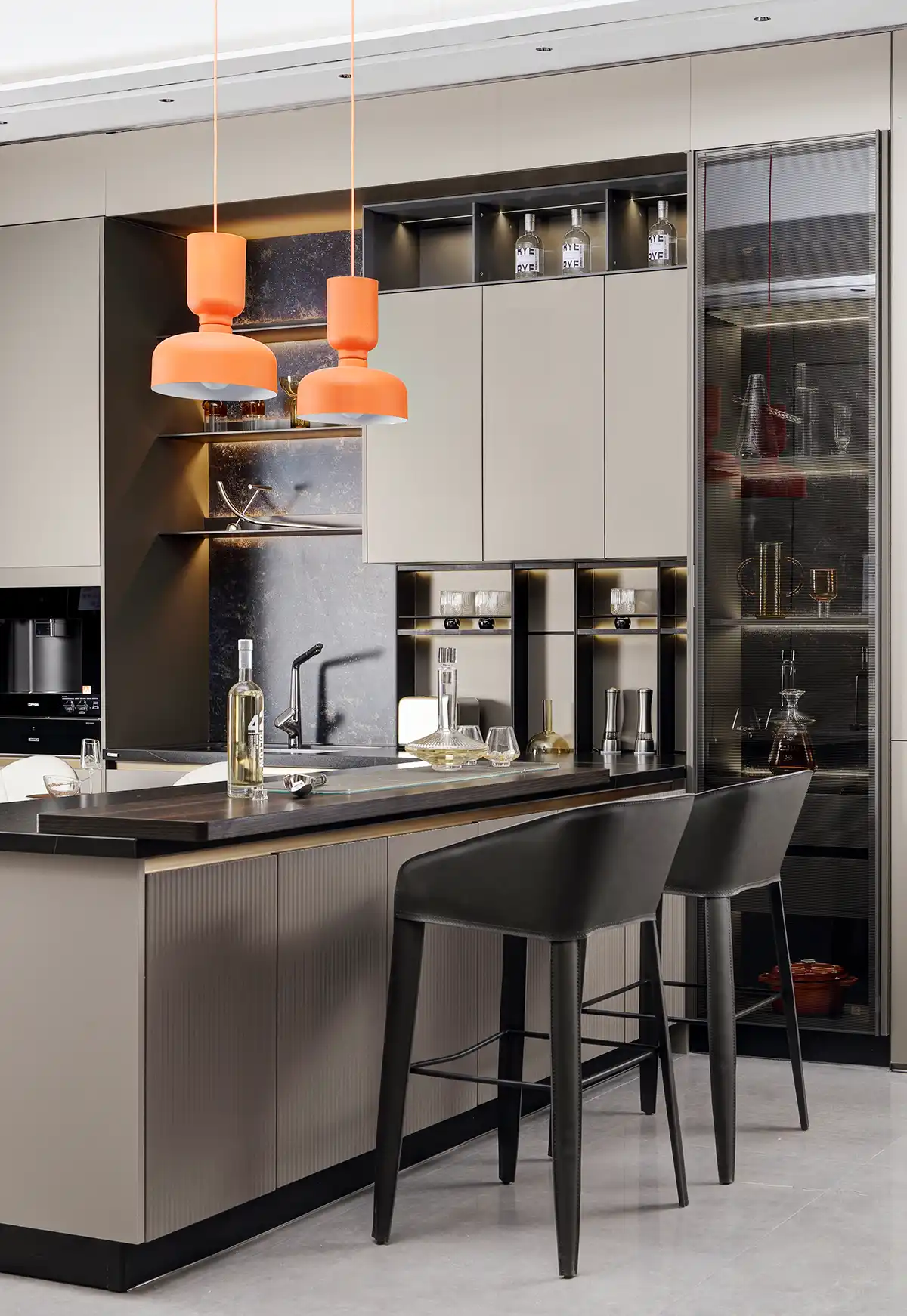 modern kitchen shelving